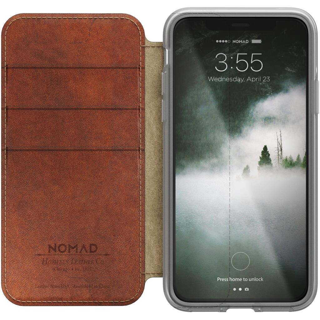 Nomad - Coque / Étui portefeuille iPhone X / XS - Transparente