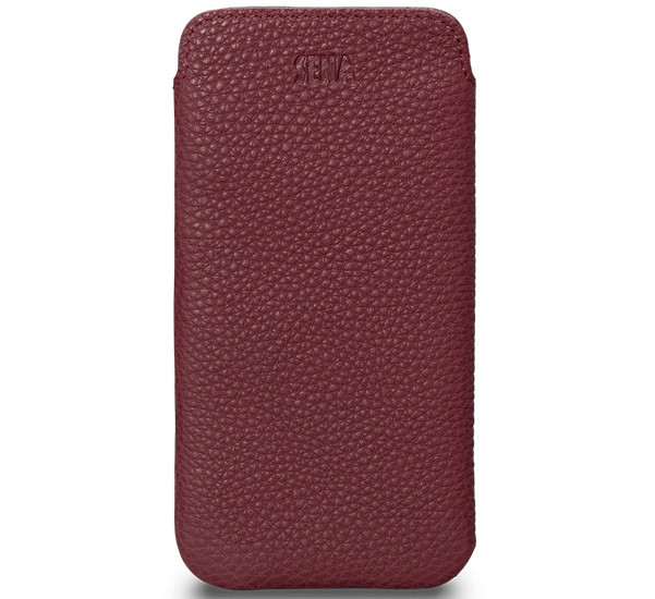 Sena Ultraslim - Pochette iPhone 12 Mini En cuir - Bordeaux