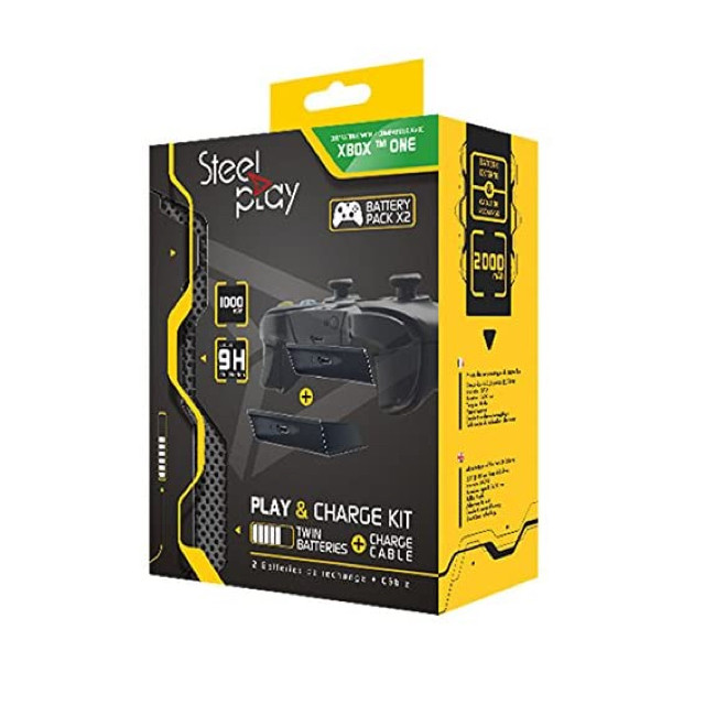 Steelplay Xbox One Play & Charge - Kit avec manette et batterie