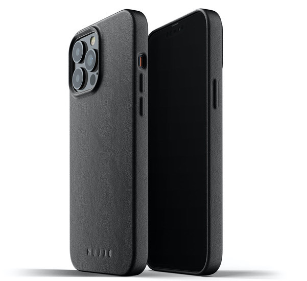 Mujjo - Coque cuir iPhone 13 Pro - Noir