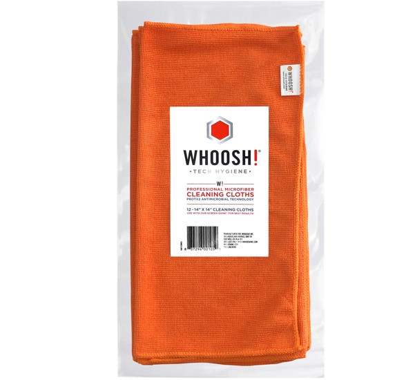 Whoosh - Chiffons / Tissue nettoyants antimicrobiens en microfibres ( paquet de 12 )