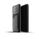 Mujjo - Coque iPhone 11 Pro portefeuille - en cuir - Noire