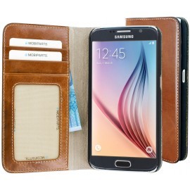 Mobiparts Excellent Wallet Case Galaxy S6 Oaked Cognac
