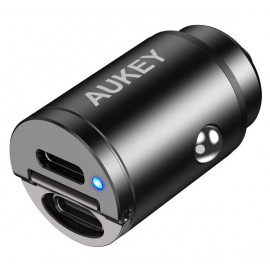 Aukey - Chargeur de voiture 30W (2 x USB-C)
