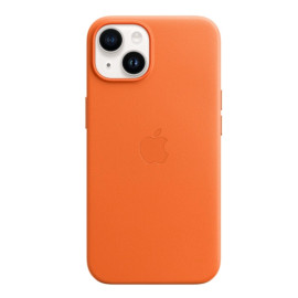 Apple Coque en cuir iPhone 14 Orange
