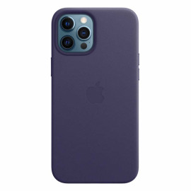 Apple Coque en cuir MagSafe pour iPhone 12 Pro Max - Deep Violet