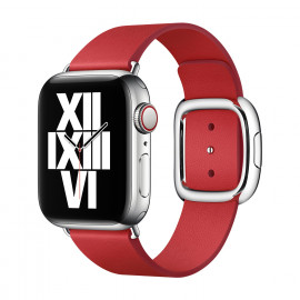 Apple - Bracelet Apple Watch 38mm / 40mm / 41mm Boucle moderne en cuir - Large - Scarlet