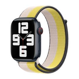Apple Bracelet Sport Apple Watch 42mm / 44mm / 45mm / 49mm Lait d'avoine / Zeste de citron