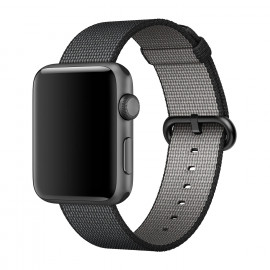 Apple Bracelet en nylon tissé Apple Watch 38mm / 40mm / 41mm - Noir