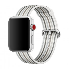 Apple Bracelet en nylon tissé Apple Watch 38mm / 40mm / 41mm - Gray Stripe
