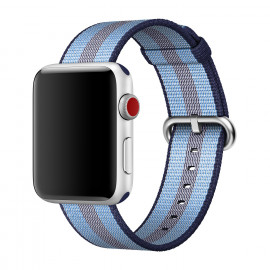 Apple Bracelet en nylon tissé pour Apple Watch 38mm / 40mm / 41mm - Midnight Blue