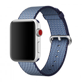 Apple Bracelet Nylon tissé Apple Watch 42mm / 44mm / 45mm / 49mm - Bleu Nuit