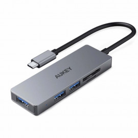Aukey Unity Slim 5-en-1 USB C Hub gris