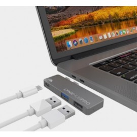 intelliARMOR USB-C 3 in 1 MacBook LynkHUB PRO space gray