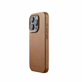 Mujjo Leather Case with MagSafe iPhone 15 Pro brun