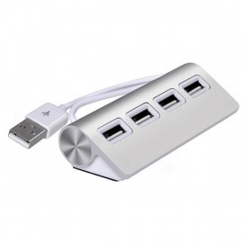Casecentive Aluminium USB 3.0 hub 4 ports Argent