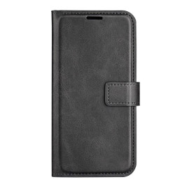 Casecentive Étui portefeuille en cuir avec fermeture iPhone 15 Plus - Noir