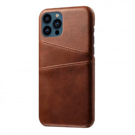 Casecentive Coque en cuir avec dos portefeuille pour iPhone 14 Plus - Marron