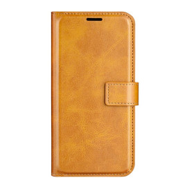 Casecentive Étui portefeuille en cuir avec fermeture iPhone 15 - Camel