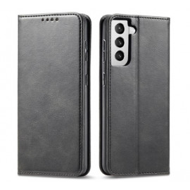 Casecentive - Étui portefeuille en cuir Galaxy S21 Plus noir