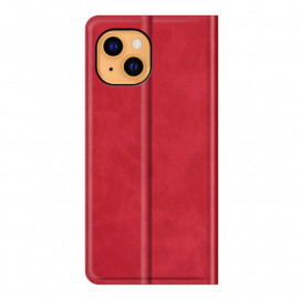 Casecentive Étui en cuir portefeuille magnétique iPhone 14 Plus - Rouge