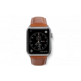 Dbramante1928 Kopenhagen Apple Watch bandje 38mm zilver/bruin