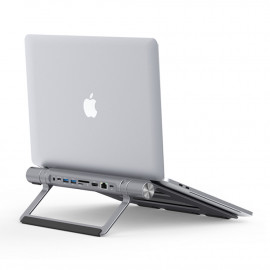 i-Tec Support métallique pour ordinateur portable + station d'accueil USB-C en métal