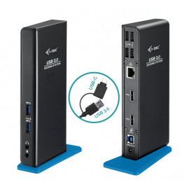 i-Tec - Station d'accueil double HDMI USB-A3.0 / USB-C- Noir 