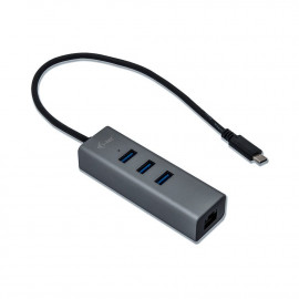 i-Tec USB-C Metal HUB 3 Port + Adaptateur Gigabit Ethernet