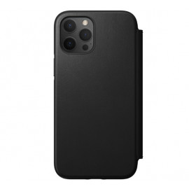 Nomad - Rugged Folio - Étui en cuir iPhone 12 Pro Max - Noir