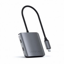 Satechi Aluminium 4 Port USB-C Hub - Gris sidéral