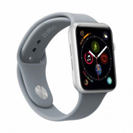 SBS Bracelet en silicone Apple Watch 38 / 40mm - Gris 