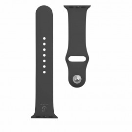 Bracelet Tactique en Silicone pour Apple Watch 38 / 40 / 41 mm Noir