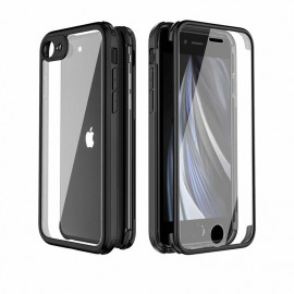 Valenta - Coque en verre trempé pour Apple iPhone 7/8/SE (2020/2022) - Noire