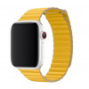 Apple - Bracelet Apple Watch en cuir 42mm / 44mm - Medium - Meyer Lemon