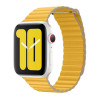 Apple - Bracelet Apple Watch en cuir 42mm / 44mm / 45mm / 49mm - Large -  Meyer Lemon