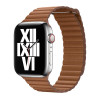 Apple - Bracelet Apple Watch en cuir 42mm / 44mm / 45mm / 49mm - Medium - Marron