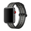 Apple Bracelet en Nylon tissé Apple Watch 38mm / 40mm / 41mm - Black Stripe