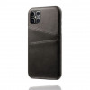 Casecentive - Coque cuir iPhone 12 Pro Max - Porte carte - Noir
