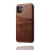Casecentive - Coque cuir iPhone 12 Pro Max - Porte carte - Marron