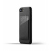 Mujjo Coque en cuir pour iPhone 7 / 8 / SE 2020  noire moderne