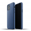 Mujjo - Coque iPhone 12 / iPhone 12 Pro Cuir - Bleu