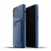 Mujjo - Coque portefeuille iPhone 12 / iPhone 12 Pro - Bleu