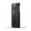 Mujjo - Coque portefeuille en cuir iPhone 7 Plus - Noir