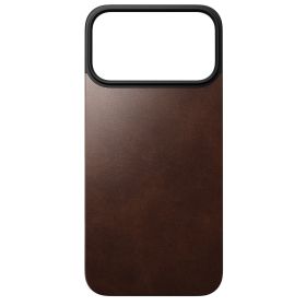 Coque en cuir magnétique Nomad pour iPhone 17 Pro Max – Marron Rustique Horween