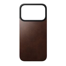 Coque en cuir magnétique Nomad pour iPhone 17 Pro – Marron Rustique Horween