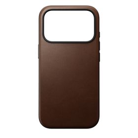 Coque en Cuir Moderne Nomad iPhone 17 Pro - Marron