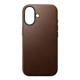 Coque en cuir Nomad Modern iPhone 17 – Marron