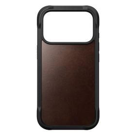 Coque en Cuir Robuste Nomad pour iPhone 17 Pro – Marron Rustique Horween