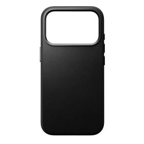 Coque en cuir Traditionnelle Nomad iPhone 17 Pro – Noir